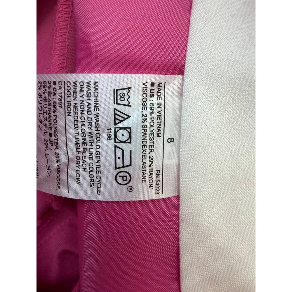 Banana Republic Ryan Women's Size 8 Pink Stretch Straight Leg Dress Pants - Picture 4 of 11